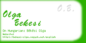 olga bekesi business card