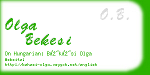 olga bekesi business card